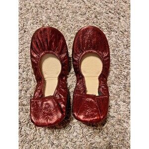 The Storehouse Flats Cranberry Foil Metallic Red Ballet Flats Womens Sz 11 NEW